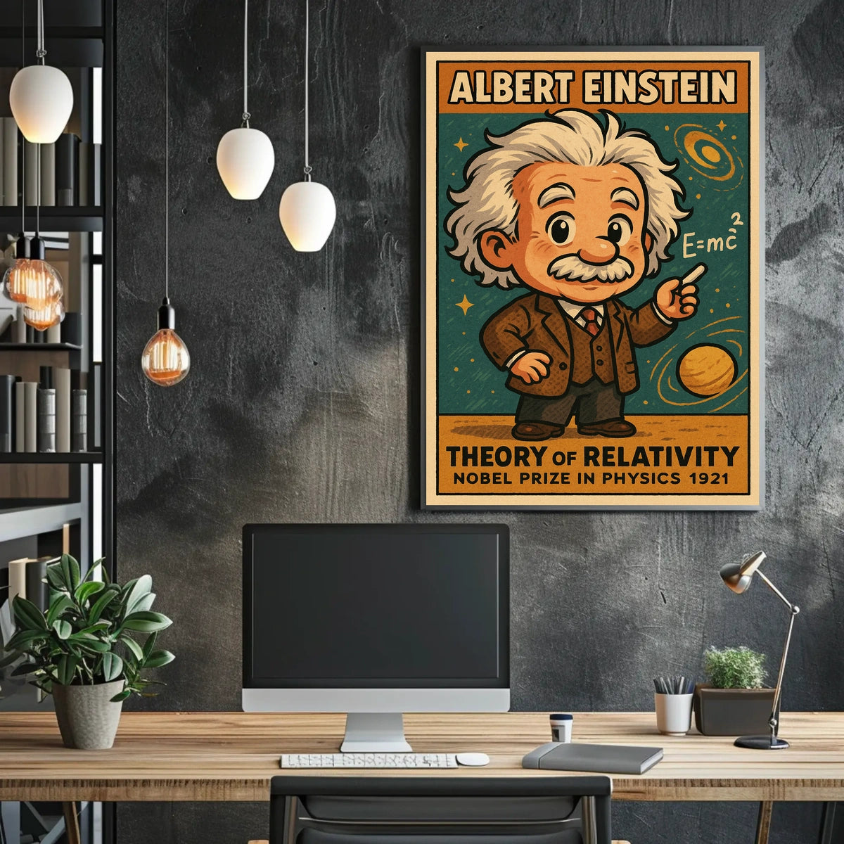 Albert Einstein Relativity Vintage Science Lovers Poster