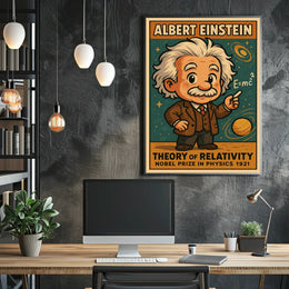 Albert Einstein Relativity Vintage Science Lovers Poster