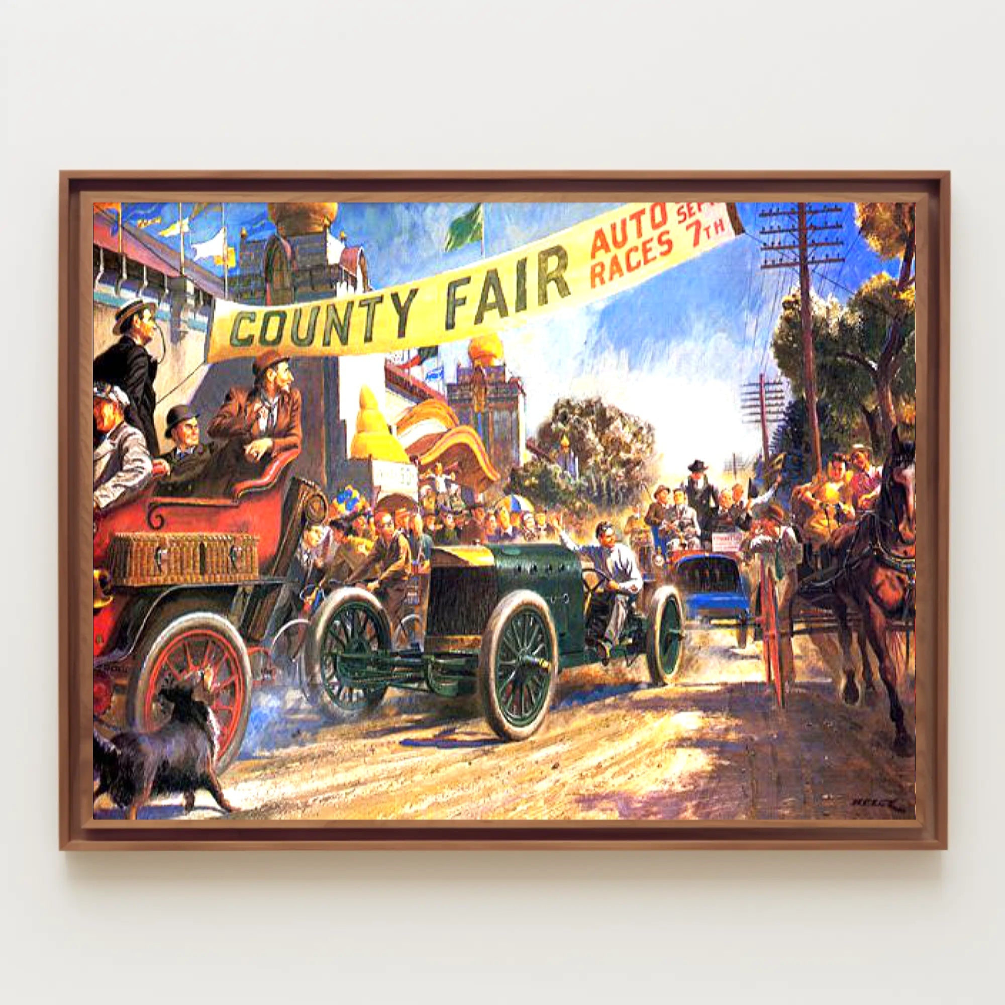 County Fair Auto Races Poster