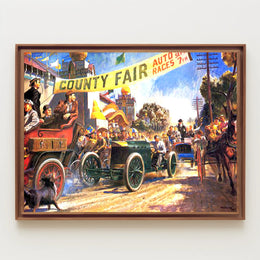 County Fair Auto Races Poster