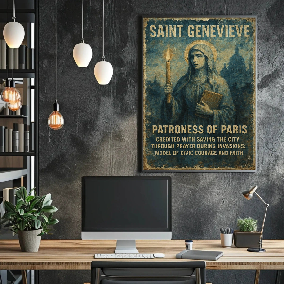 Saint Genevieve Patroness Of Paris Poster