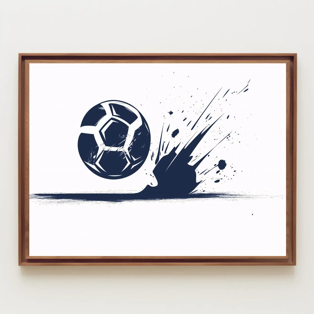 Dynamic Soccer Ball Splash Art Poster