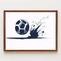Dynamic Soccer Ball Splash Art Poster
