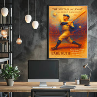 Babe Ruth Vintage Baseball Sports Poster