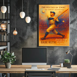 Babe Ruth Vintage Baseball Sports Poster