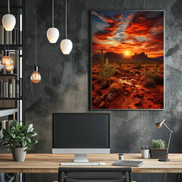 Desert Sunset Serenity Poster