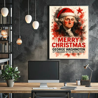 George Washington Jolly 47th President Christmas Poster