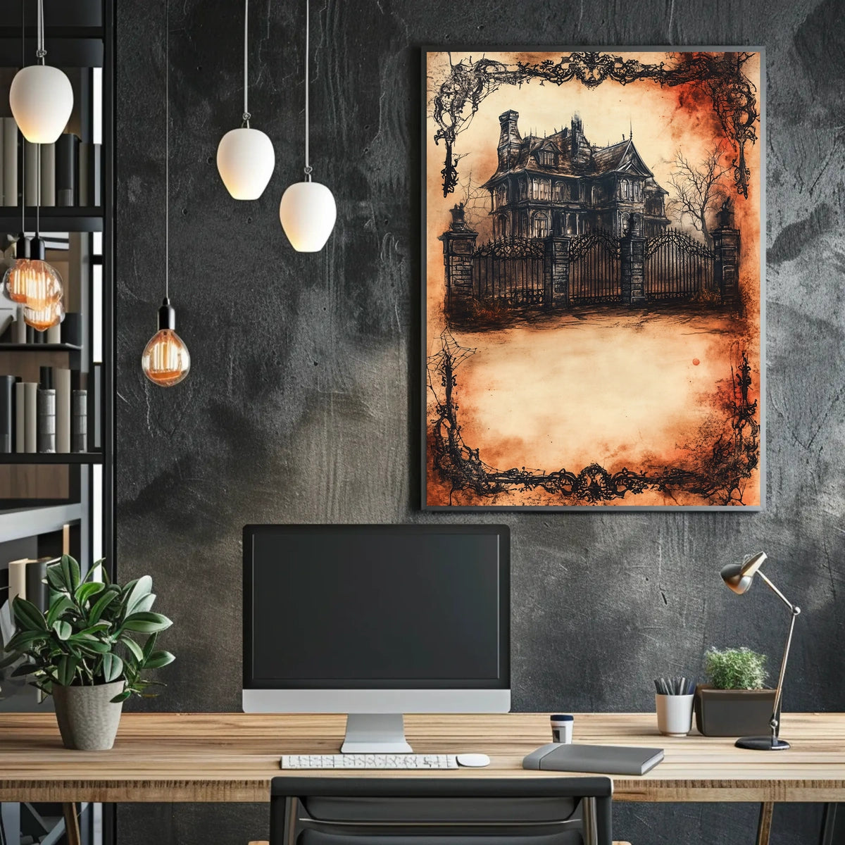 Victorian Gothic Mansion Art Print Cultural or Heritage Poster