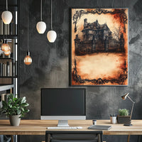 Victorian Gothic Mansion Art Print Cultural or Heritage Poster