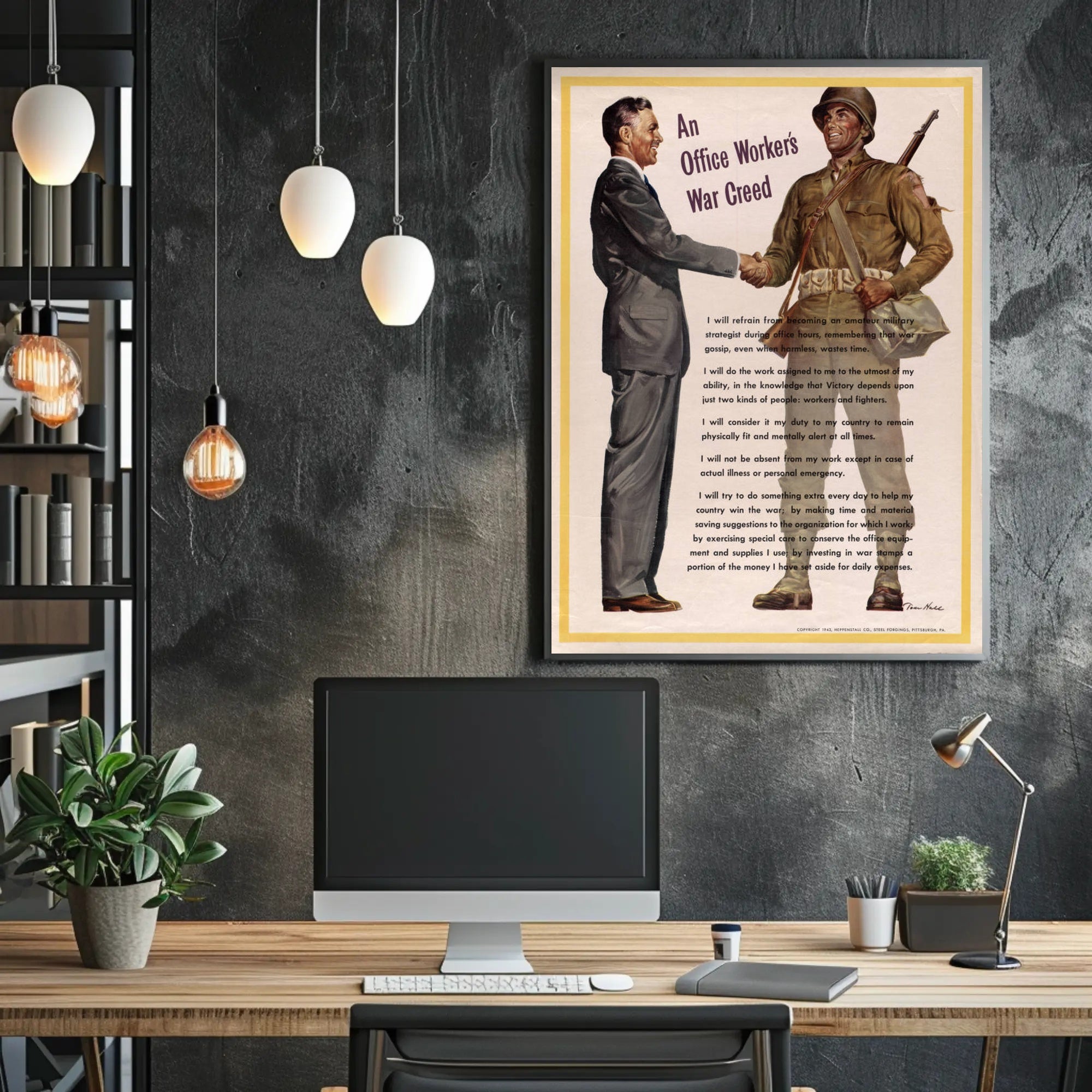 An Office Worker's War Creed Poster PosterGoat