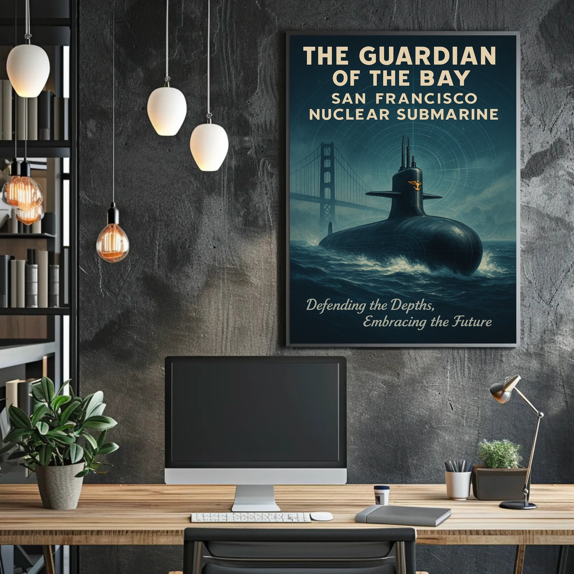 Guardian of the Bay Nuclear Submarine San Francisco Poster PosterGoat