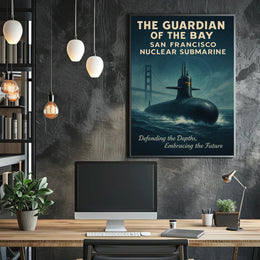 Guardian of the Bay Nuclear Submarine San Francisco Poster PosterGoat