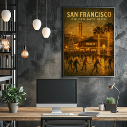 San Francisco Golden Gate Glow Poster