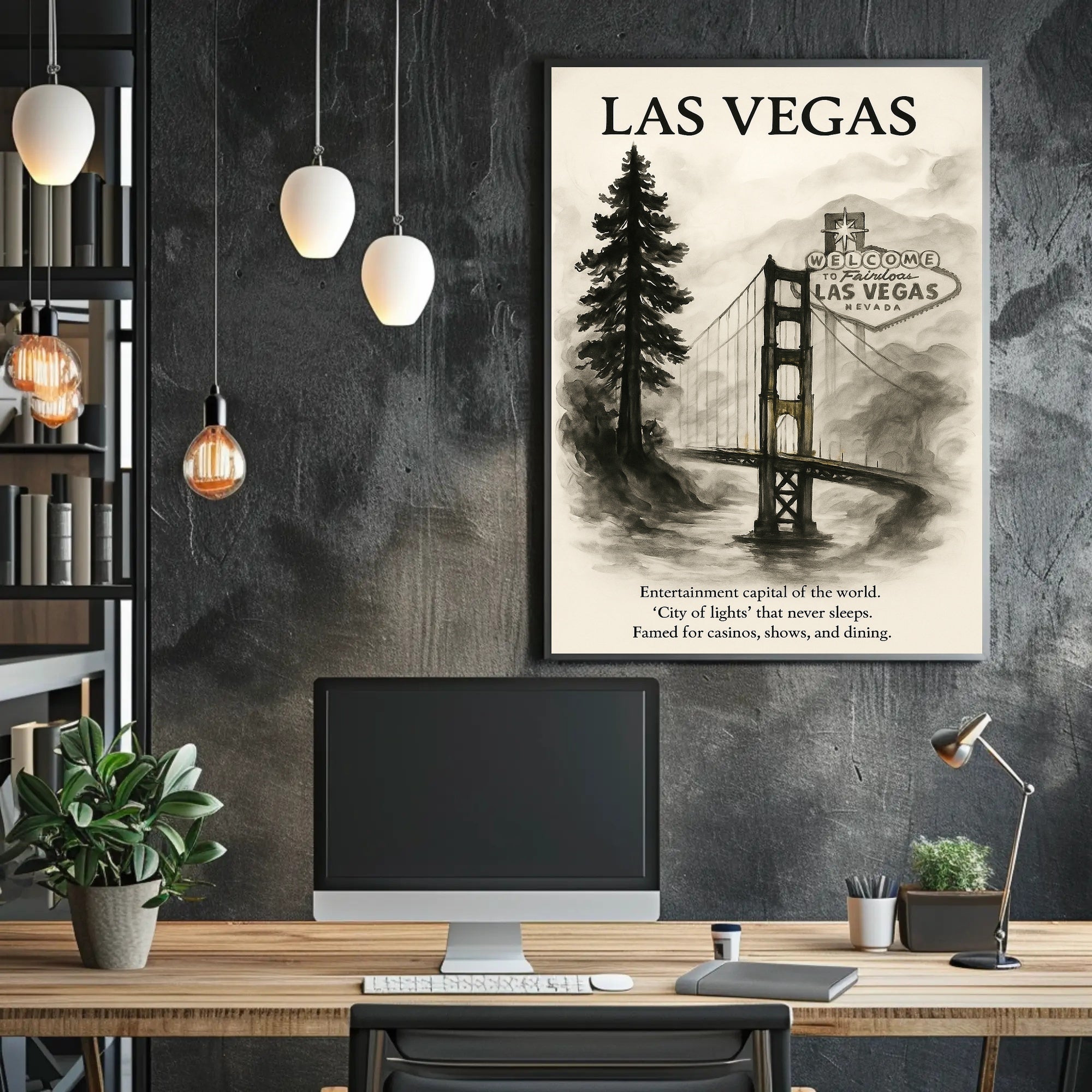 Las Vegas City of Lights Poster PosterGoat