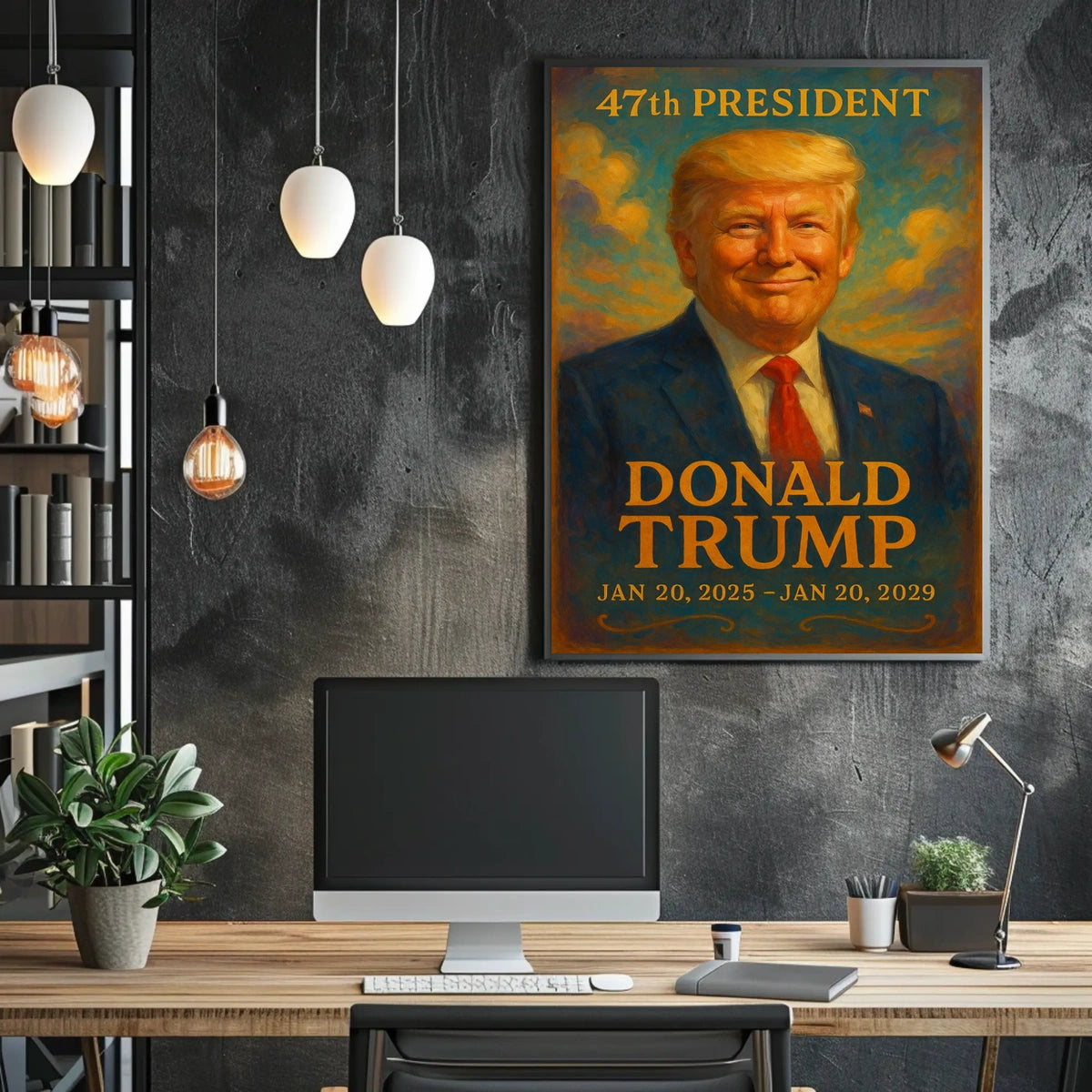 Donald Trump Visionary Painterly Hue Collector Poster