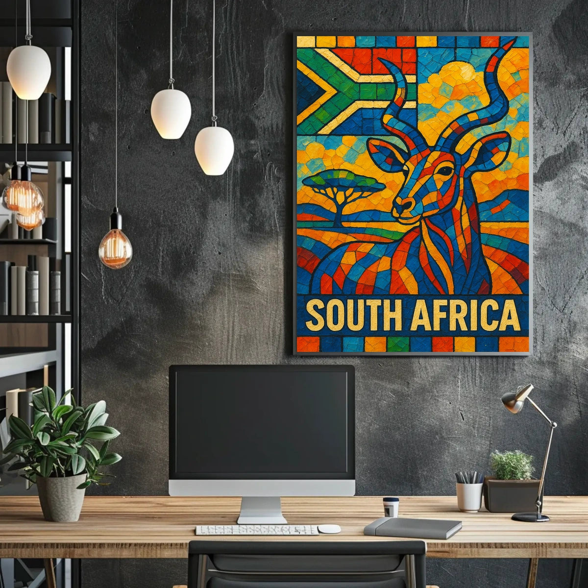 South Africa Vibrant Wildlife Poster