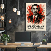 Barack Obama Watercolor Masterpiece, Historical or Presidential Poster