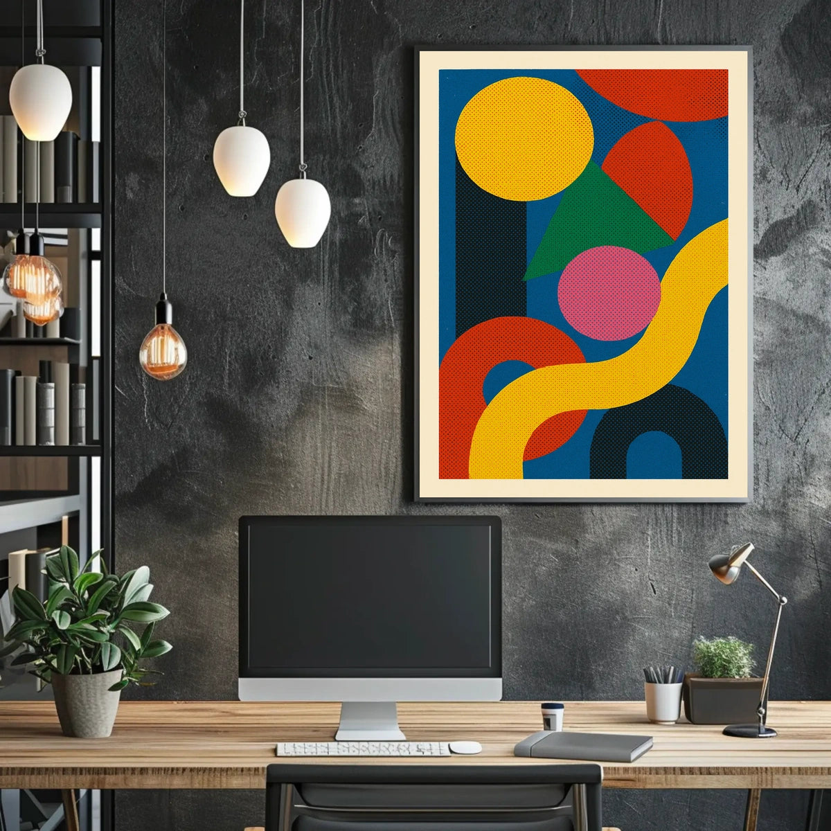 Abstract Geometric Composition Poster