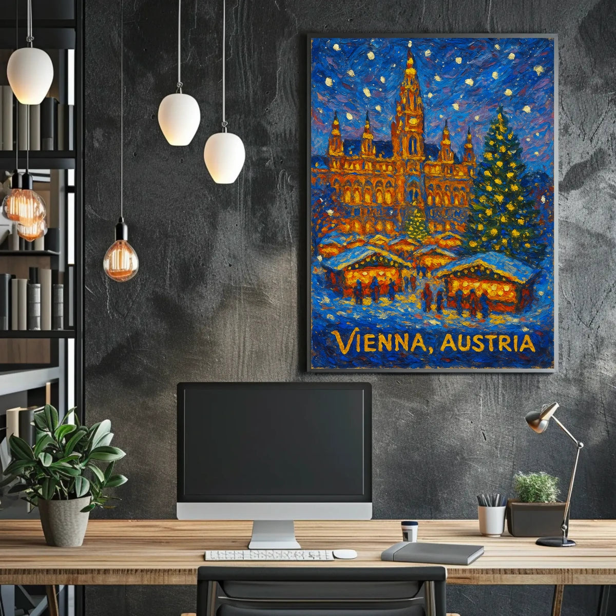 Vienna Winter Wonderland Vintage Wanderlust Poster