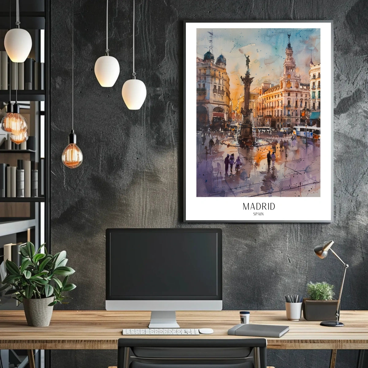 Madrid Cityscape Poster