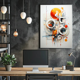 Abstract Geometric Symphony Abstract Poster PosterGoat