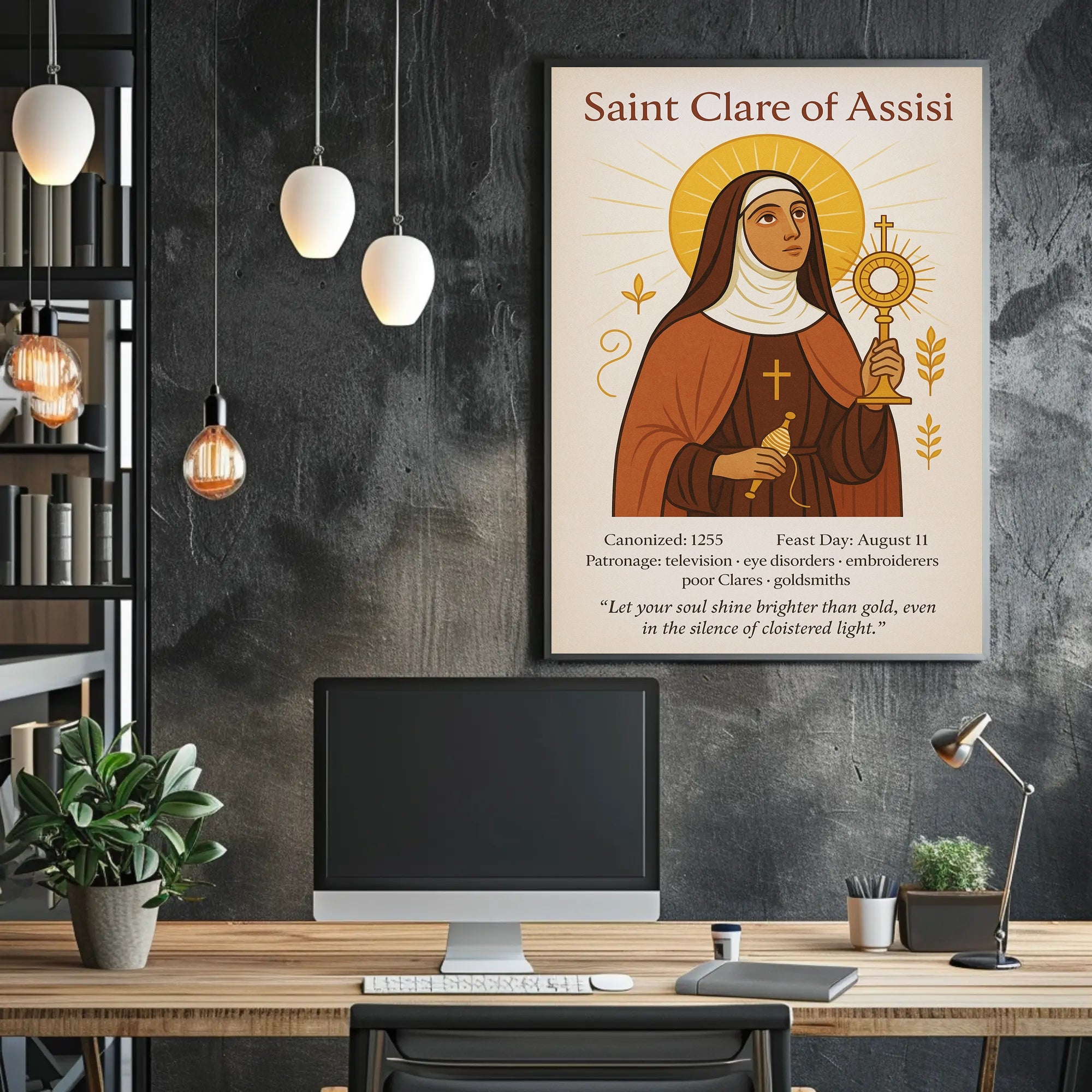 Saint Clare of Assisi Poster PosterGoat