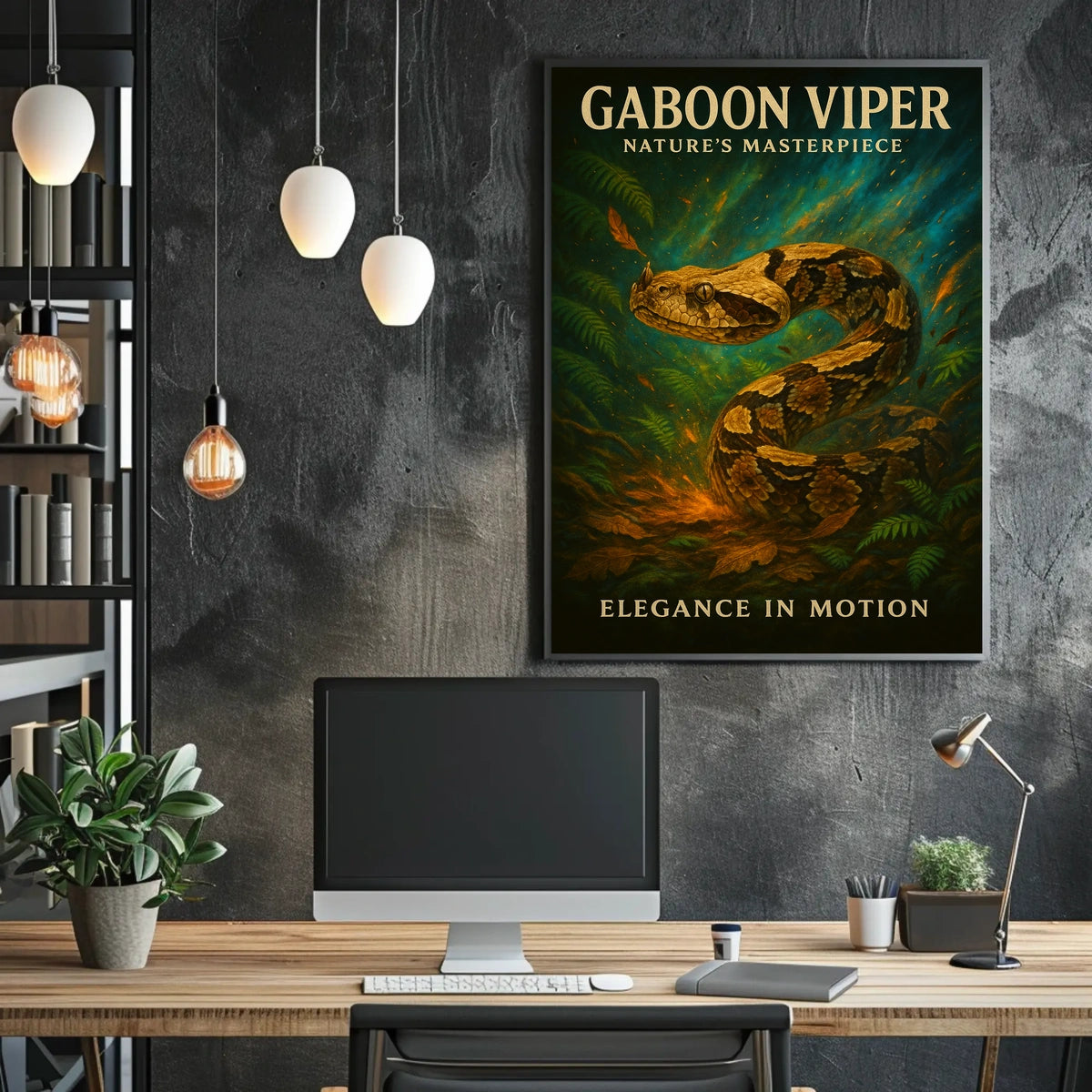 Gaboon Viper Natures Masterpiece Poster