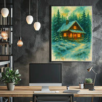 Cozy Winter Cabin Poster