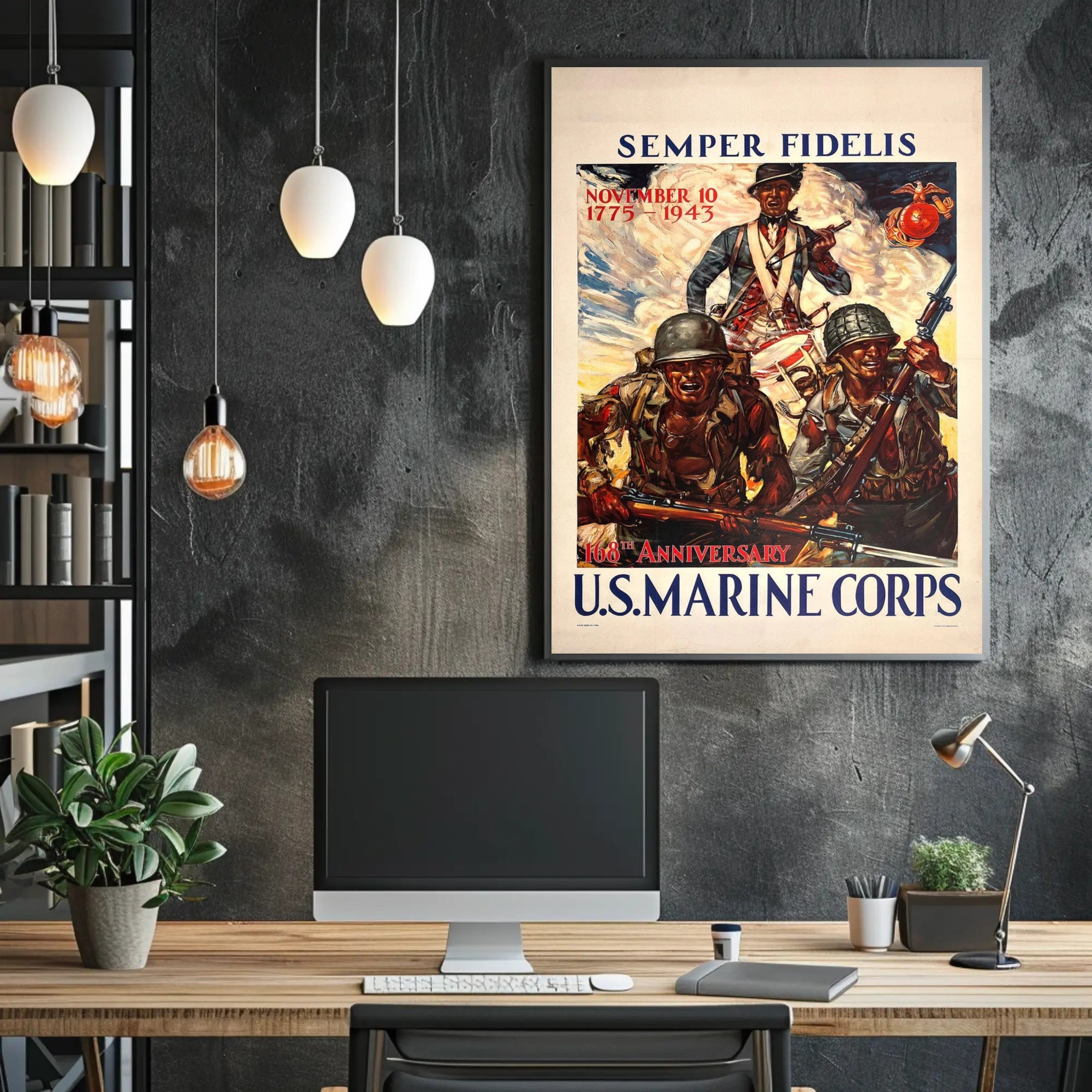 168th Anniversary US Marine Corps Historical Poster