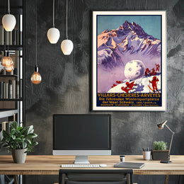 Villars-Chesières-Arveyes Winter Sports Poster PosterGoat