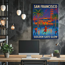 Golden Gate Glow Poster