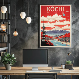 Kōchi Japan Vintage Travel Poster Art Travel Poster