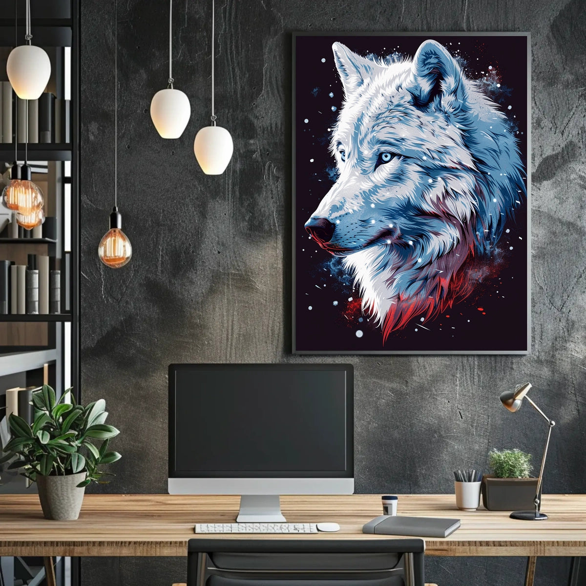Majestic Wolf Portrait Poster