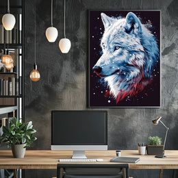 Majestic Wolf Portrait Poster
