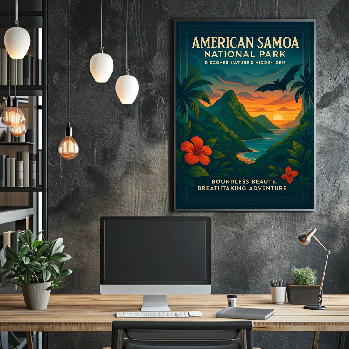 American Samoa Tropical Scenery National Park Poster