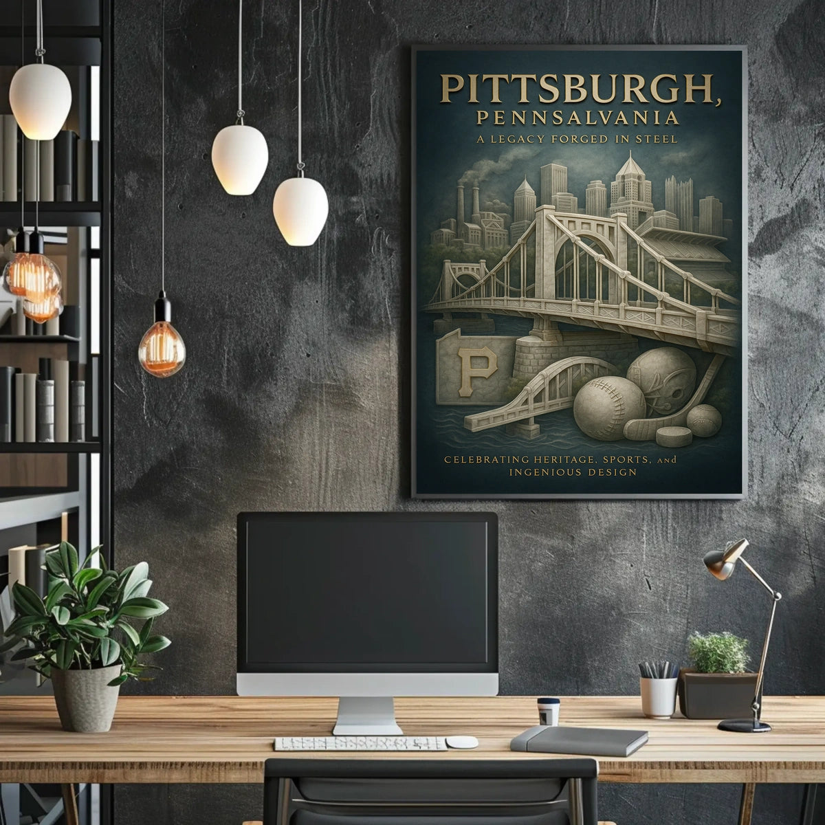 Pittsburgh, Pennsylvania A Legacy Forged in Steel Poster