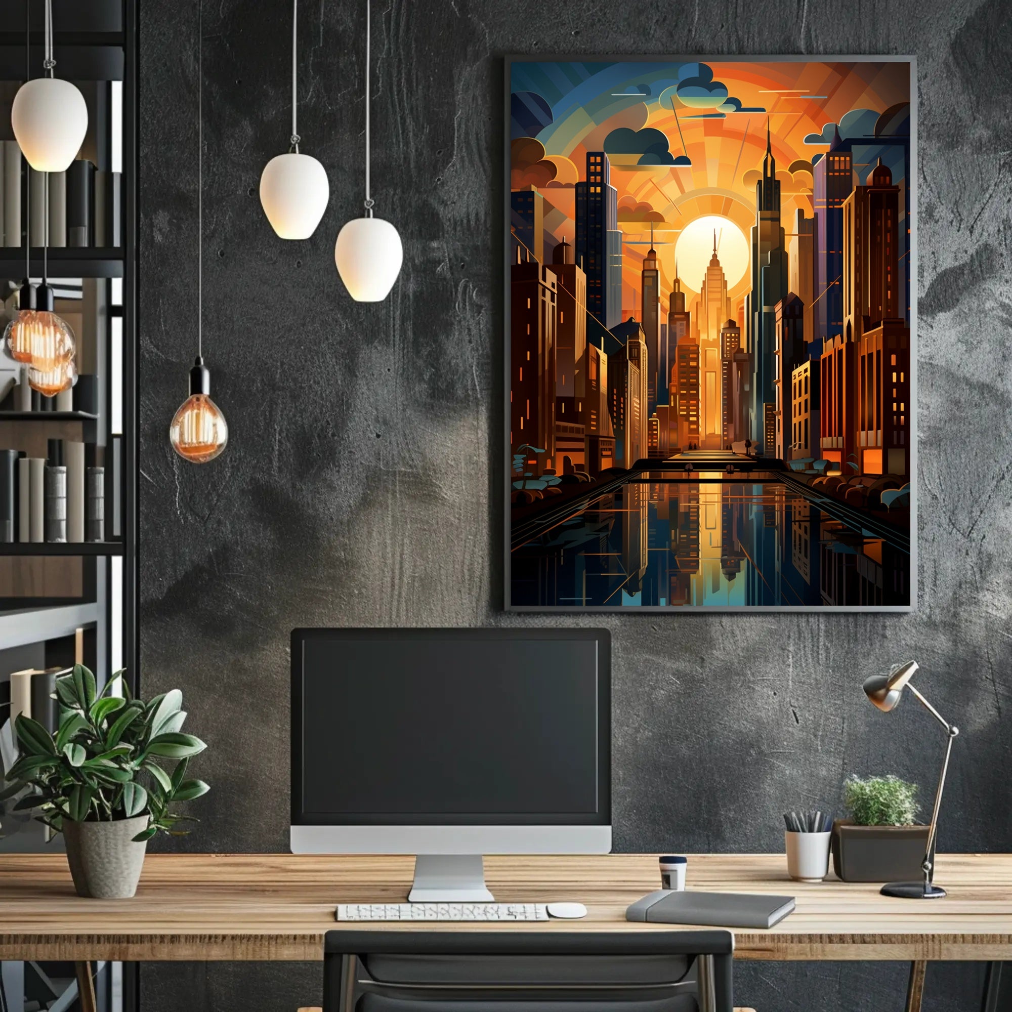 Urban Sunrise Poster PosterGoat