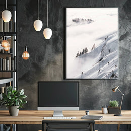 Serene Winter Landscape Alps National Park Poster