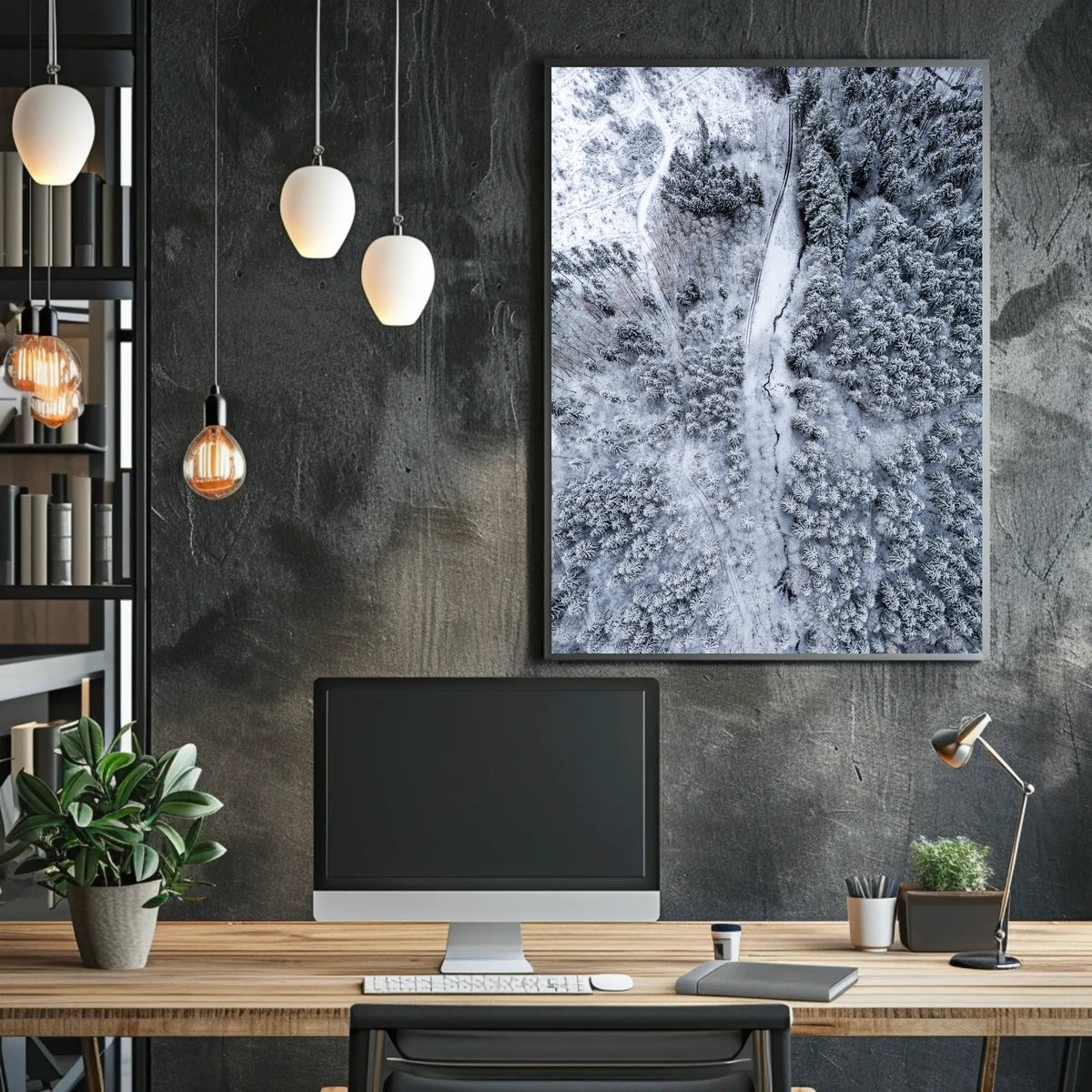 Winter Wonderland From Above Poster