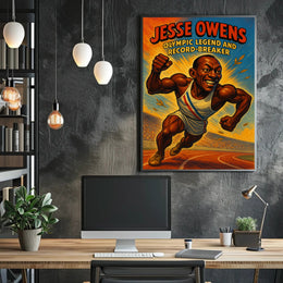 Olympic Legend Athletic Excellence Vintage Sports Poster