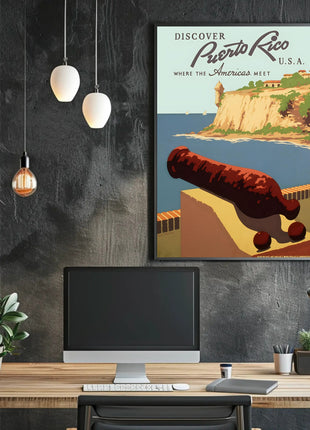 Puerto Rico Travel Poster - Explore Historical El Morro Destination