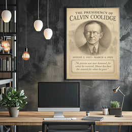 Calvin Coolidge Presidency Overview Art Print Wall Decor PosterGoat