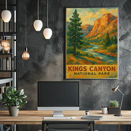 Kings Canyon National Park Scenic Realism Travelers Poster