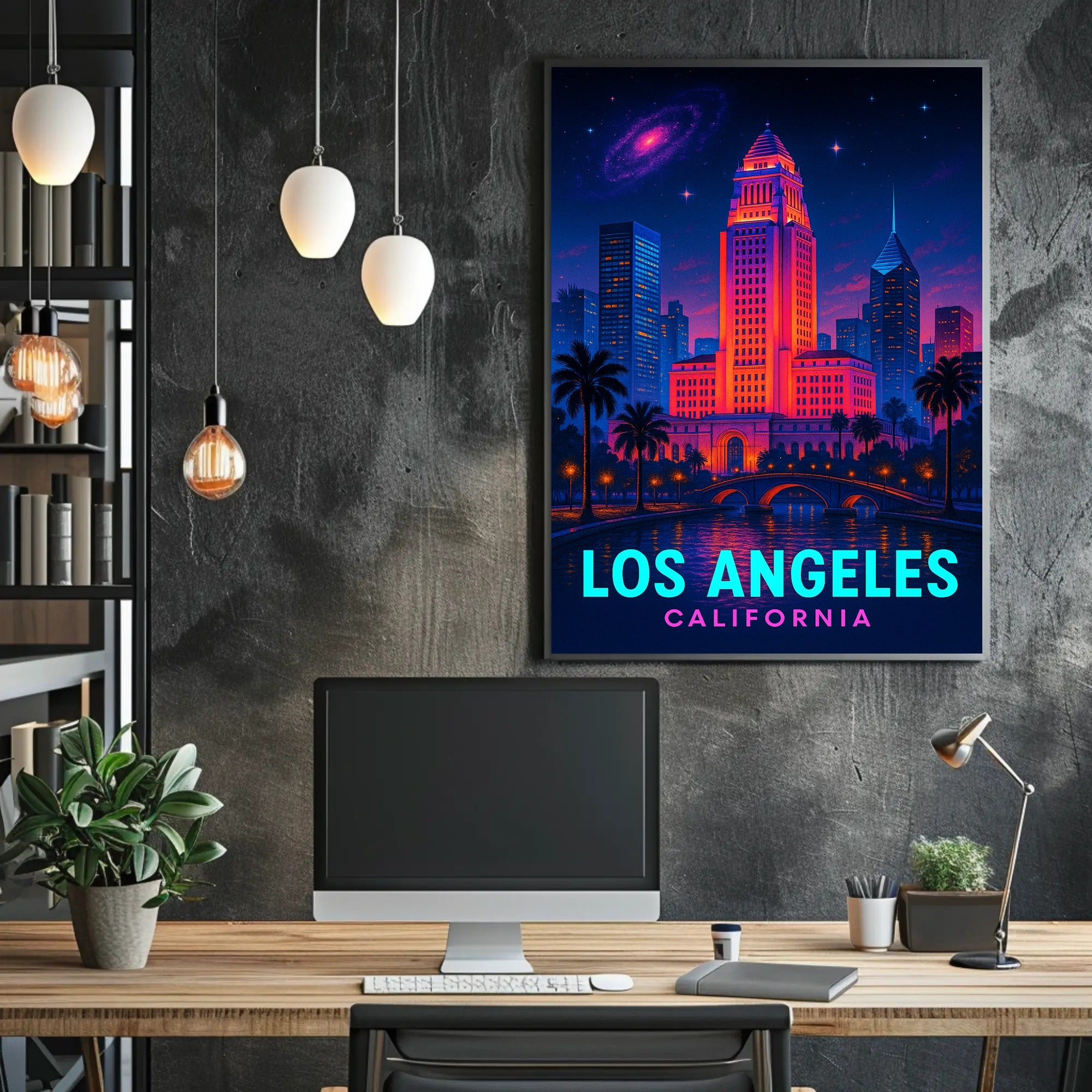 Los Angeles Nightscape Poster PosterGoat