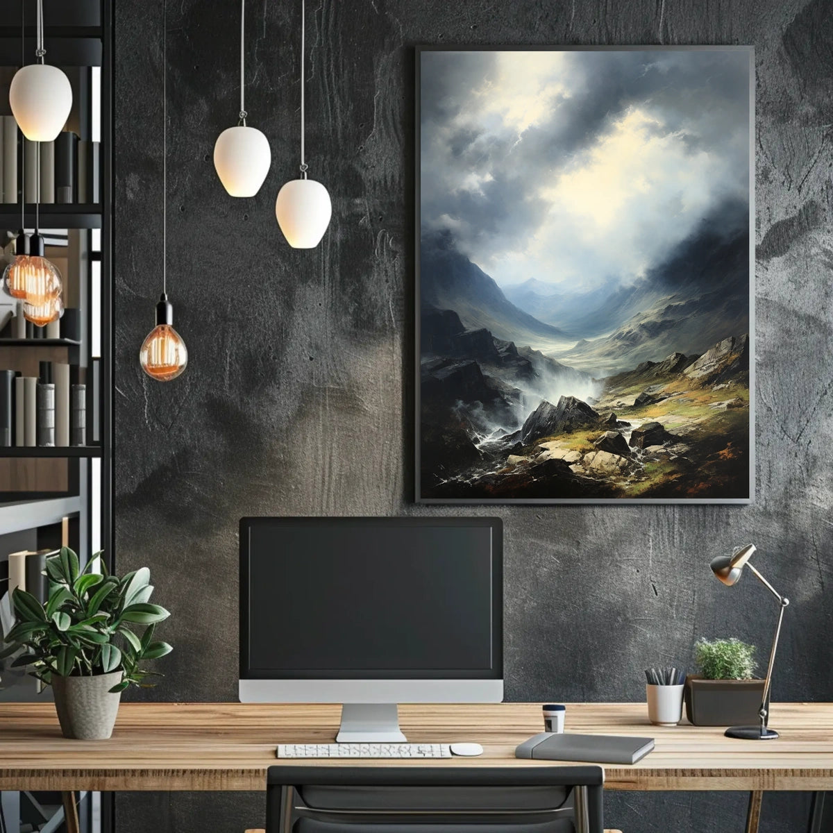 Majestic Mountain Landscape Art Print National Park Poster