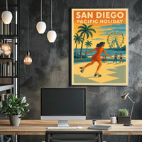 San Diego Pacific Poster