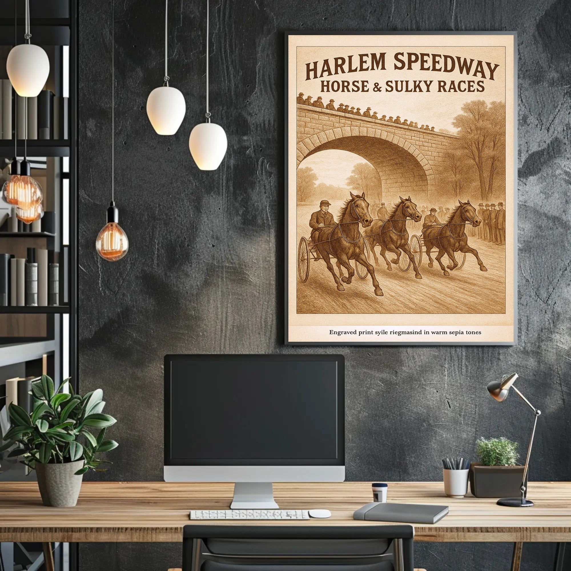 Harlem Speedway Horse Racing Poster PosterGoat