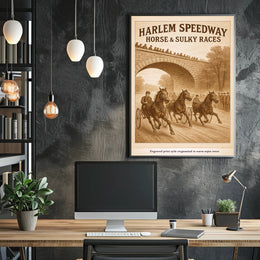 Harlem Speedway Horse Racing Poster PosterGoat