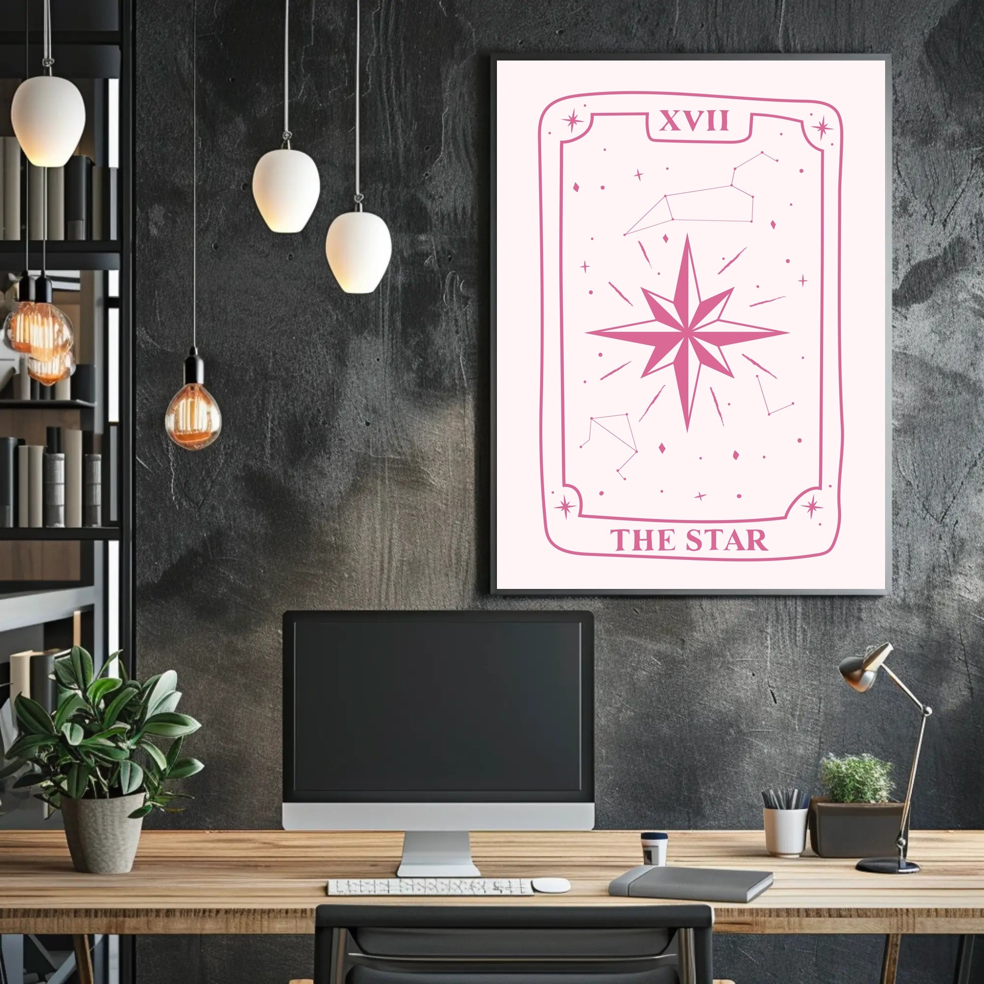 The Star Tarot Card Minimalist Artwork - Abstract Poster PosterGoat