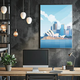 Sydney Opera House Modern Art Poster Print